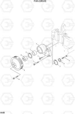 8160 FAN DRIVE HL730TM-3(#1001-), Hyundai