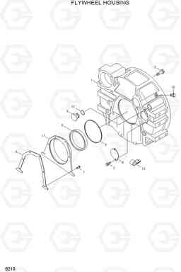 8210 FLYWHEEL HOUSING HL730TM-3(#1001-), Hyundai