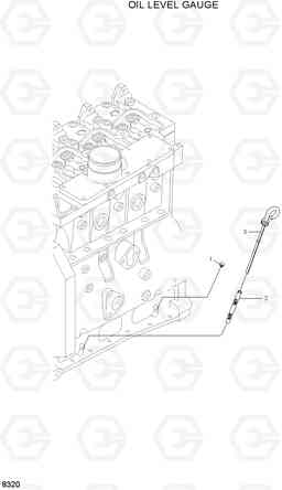 8320 OIL LEVEL GAUGE HL730TM-3(#1001-), Hyundai