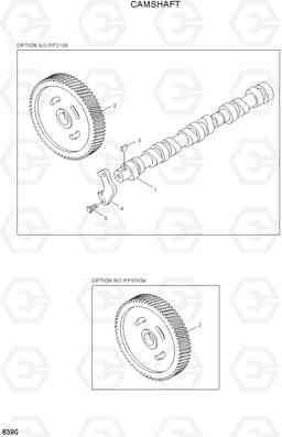8390 CAMSHAFT HL730TM-3(#1001-), Hyundai