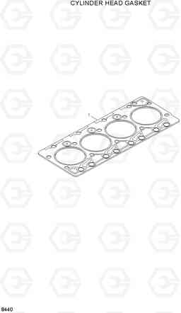 8440 CYLINDER HEAD GASKET HL730TM-3(#1001-), Hyundai