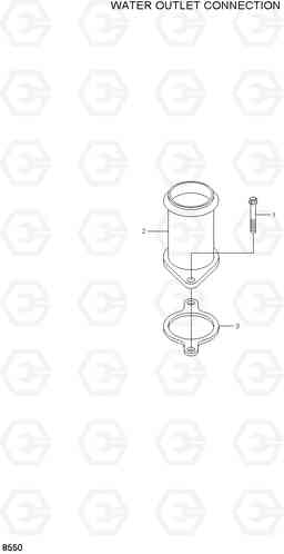 8550 WATER OUTLET CONNECTION HL730TM-3(#1001-), Hyundai