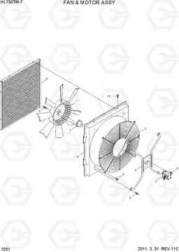 1031 FAN & MOTOR ASSY HL730TM-7, Hyundai