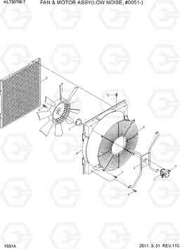 1031A FAN & MOTOR ASSY(LOW NOISE, #0051-) HL730TM-7, Hyundai