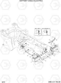 2070 BATTERY CABLE ELECTRIC HL730TM-7, Hyundai