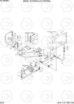 3010 MAIN HYDRAULIC PIPING HL730TM-7, Hyundai