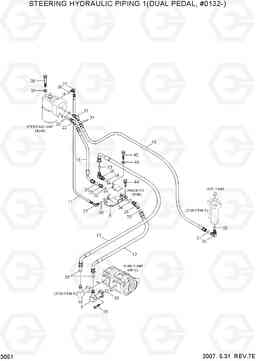 3051 STEERING HYDRAULIC PIPING 1(DUAL PEDAL) HL730TM-7, Hyundai
