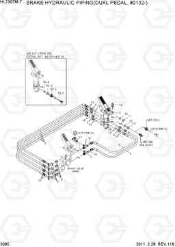 3085 BRAKE HYDRAULIC PIPING(DUAL PEDAL) HL730TM-7, Hyundai