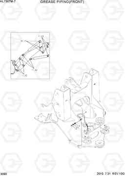 3090 GREASE PIPING(FRONT) HL730TM-7, Hyundai