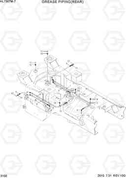 3100 GREASE PIPING(REAR) HL730TM-7, Hyundai