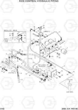 3140 RIDE CONTROL HYDRAULIC PIPING HL730TM-7, Hyundai