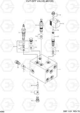 4060 CUT OFF VALVE(-#0129) HL730TM-7, Hyundai