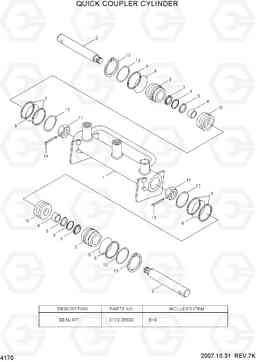 4170 QUICK COUPLER CYLINDER(STD) HL730TM-7, Hyundai