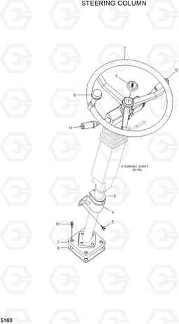 5160 STEERING COLUMN HL730TM-7, Hyundai