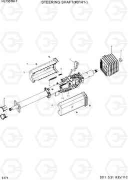 5171 STEERING SHAFT(#0141-) HL730TM-7, Hyundai