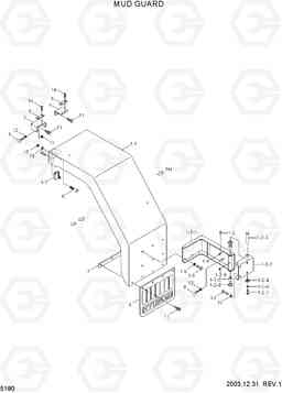 5180 MUD GUARD HL730TM-7, Hyundai