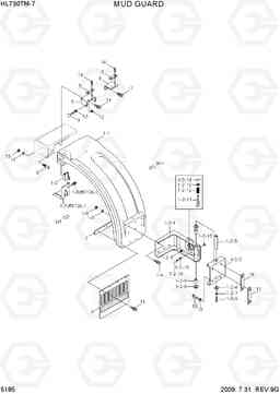 5185 MUD GUARD(ROUND COWL TYPE) HL730TM-7, Hyundai