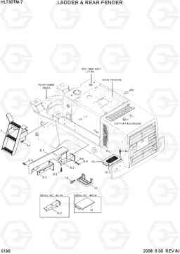 5190 LADDER & REAR FENDER HL730TM-7, Hyundai