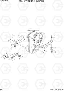 6040 TRANSMISSION MOUNTING HL730TM-7, Hyundai