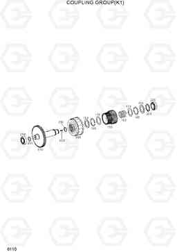 6110 COUPLING GROUP(K1, -#0134) HL730TM-7, Hyundai
