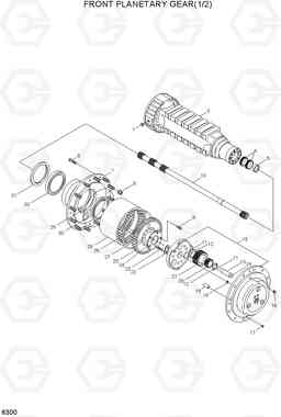 6300 FRONT PLANETARY GEAR(1/2) HL730TM-7, Hyundai