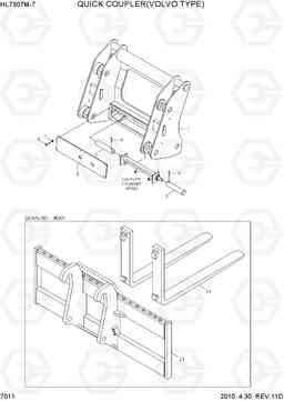 7011 QUICK COUPLER(VOLVO TYPE) HL730TM-7, Hyundai