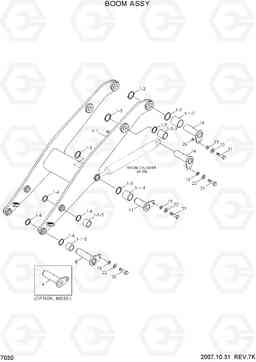 7030 BOOM ASSY HL730TM-7, Hyundai