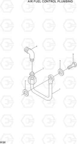 9130 AIR FUEL CONTROL PLUMBING HL730TM-7, Hyundai