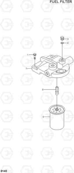 9140 FUEL FILTER HL730TM-7, Hyundai