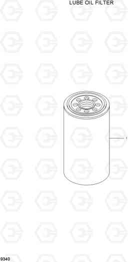 9340 LUBE OIL FILTER HL730TM-7, Hyundai