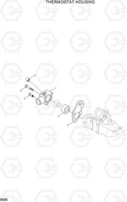 9590 THERMOSTAT HOUSING HL730TM-7, Hyundai
