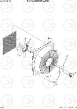 1031 FAN & MOTOR ASSY HL730TM-7A, Hyundai