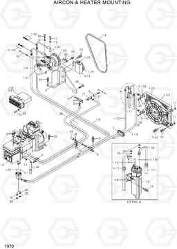 1070 AIRCON & HEATER MOUNTING HL730TM-7A, Hyundai