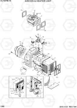 1080 AIRCON & HEATER UNIT HL730TM-7A, Hyundai