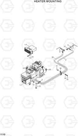 1110 HEATER MOUNTING HL730TM-7A, Hyundai