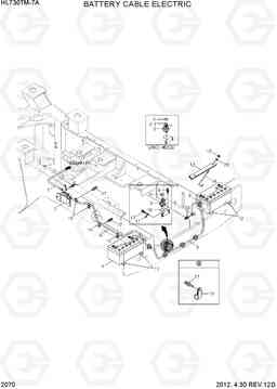 2070 BATTERY CABLE ELECTRIC HL730TM-7A, Hyundai