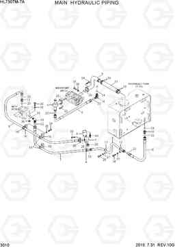 3010 MAIN HYDRAULIC PIPING HL730TM-7A, Hyundai