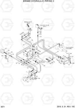 3071 BRAKE HYDRAULIC PIPING 2 HL730TM-7A, Hyundai