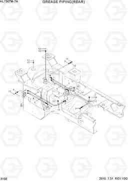 3100 GREASE PIPING(REAR) HL730TM-7A, Hyundai