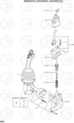 4051 REMOTE CONTROL LEVER(2/2) HL730TM-7A, Hyundai