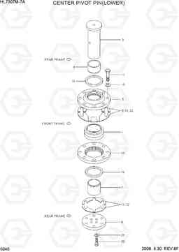 5040 CENTER PIVOT PIN(LOWER) HL730TM-7A, Hyundai