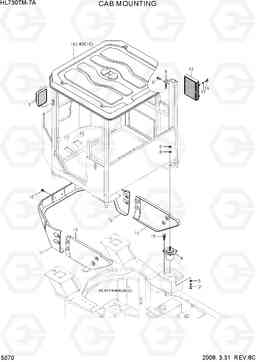 5070 CAB MOUNTING HL730TM-7A, Hyundai