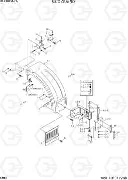 5180 MUD GUARD HL730TM-7A, Hyundai