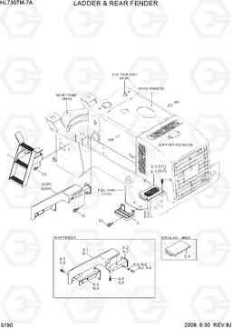 5190 LADDER & REAR FENDER HL730TM-7A, Hyundai