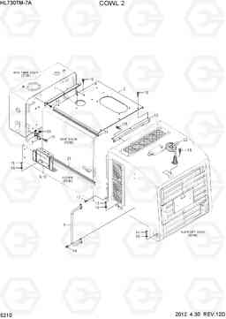 5210 COWL 2 HL730TM-7A, Hyundai