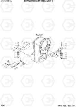 6040 TRANSMISSION MOUNTING HL730TM-7A, Hyundai