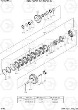 6130 COUPLING GROUP(K3) HL730TM-7A, Hyundai
