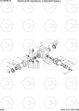 6330 REAR DIFF GEAR(2/2,CONVENTIONAL) HL730TM-7A, Hyundai