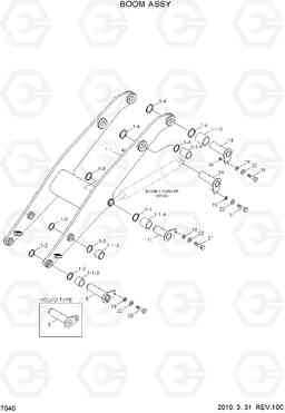 7040 BOOM ASSY HL730TM-7A, Hyundai