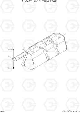 7050 BUCKET(1.6M3, CUTTING EDGE) HL730TM-7A, Hyundai